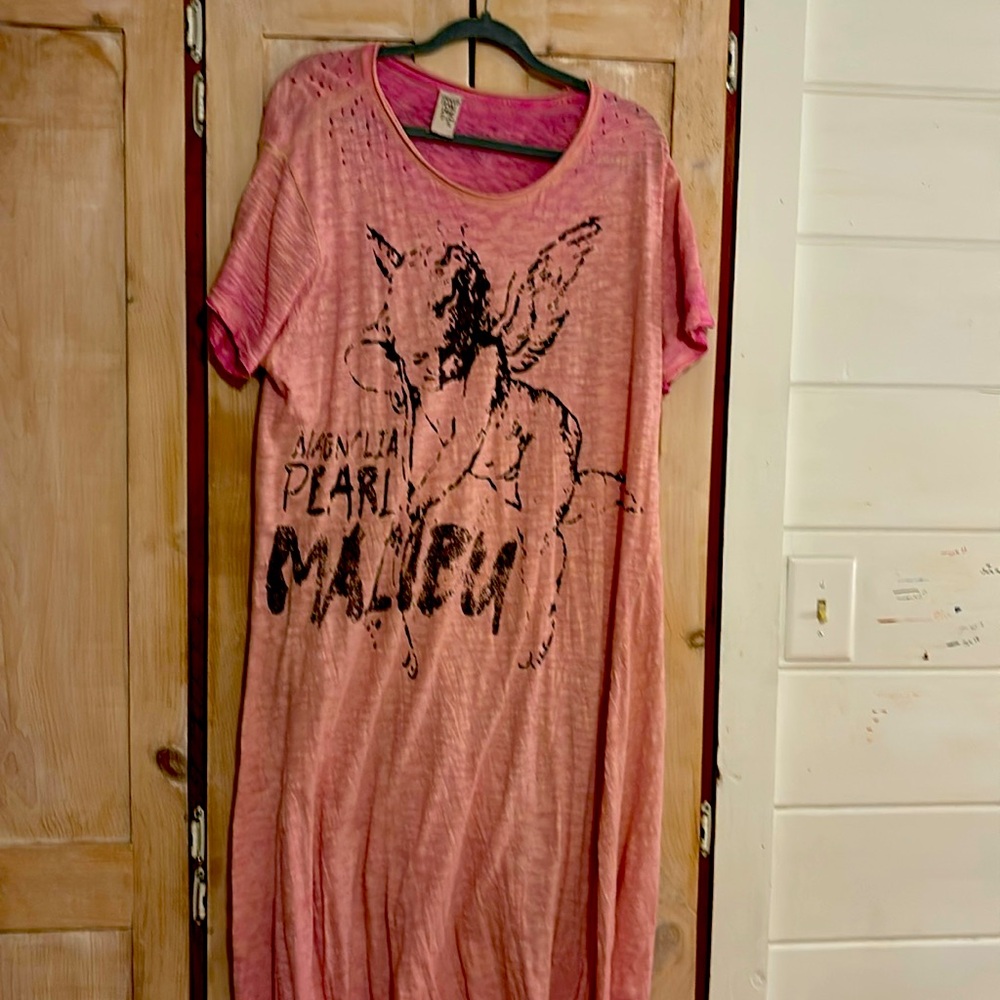 Magnolia Pearl Cupid long pink tee dress worn once.